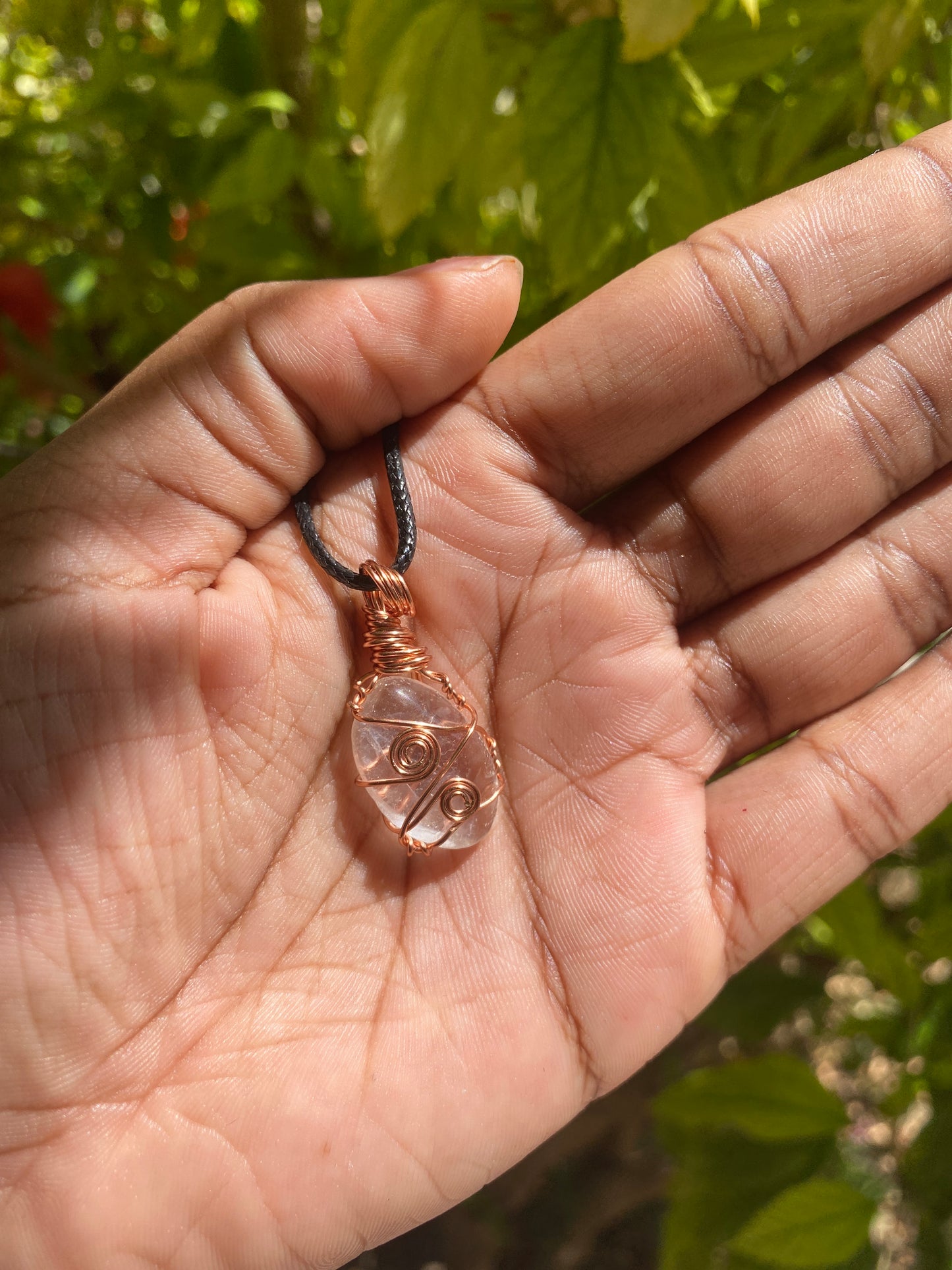 Clear quartz necklaces