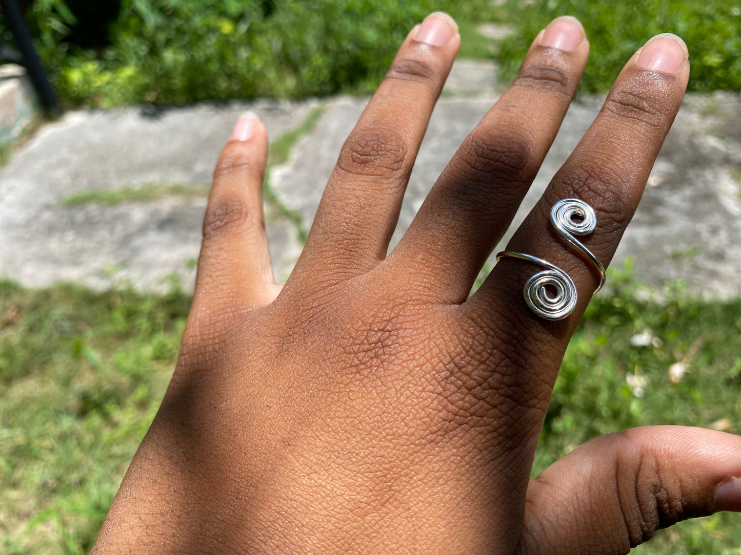 Silver Spiral rings