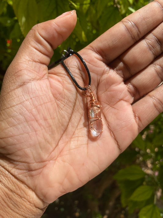 Clear quartz necklace