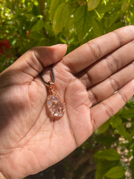 Clear quartz necklaces