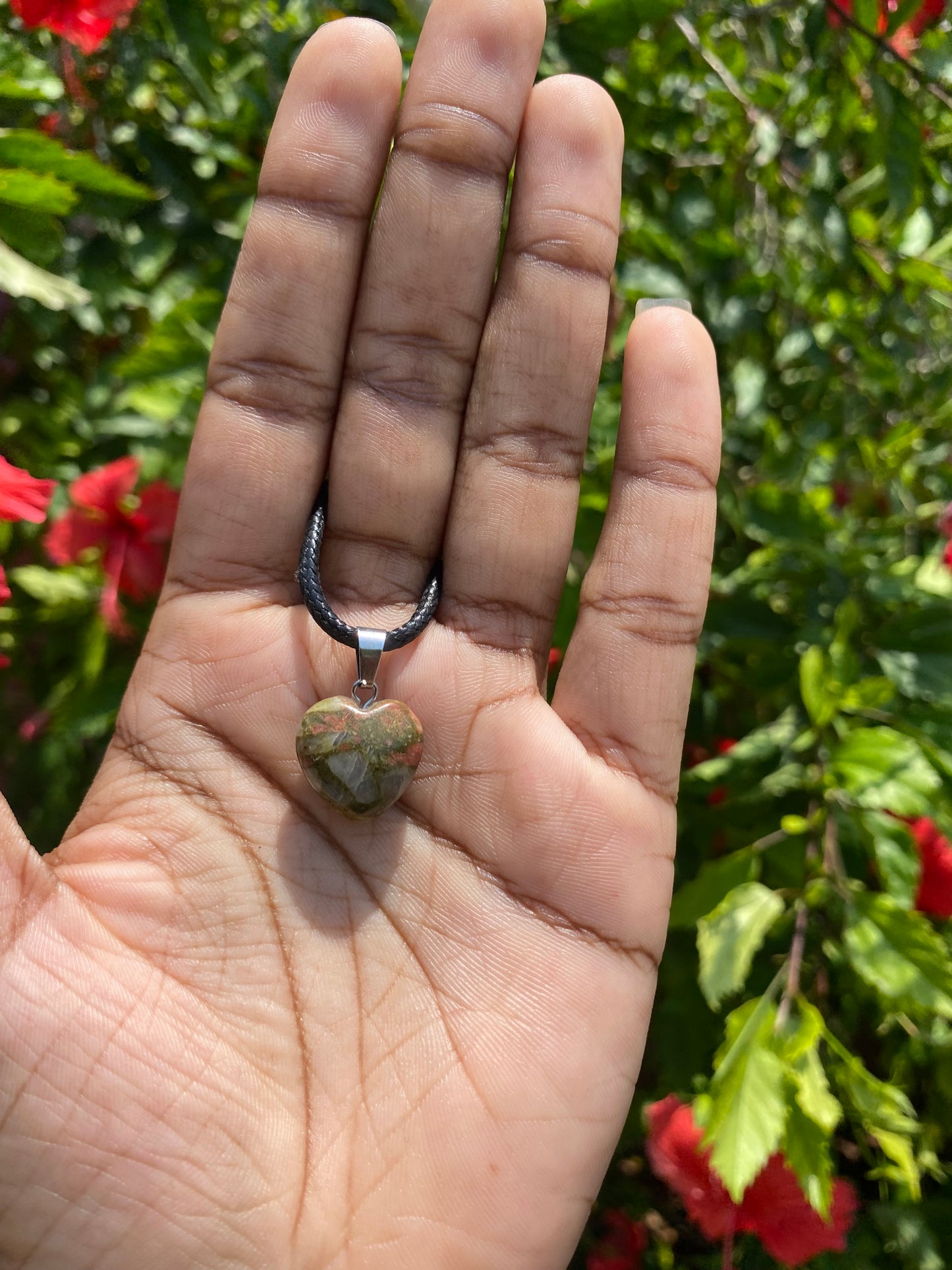 Crystal heart necklaces