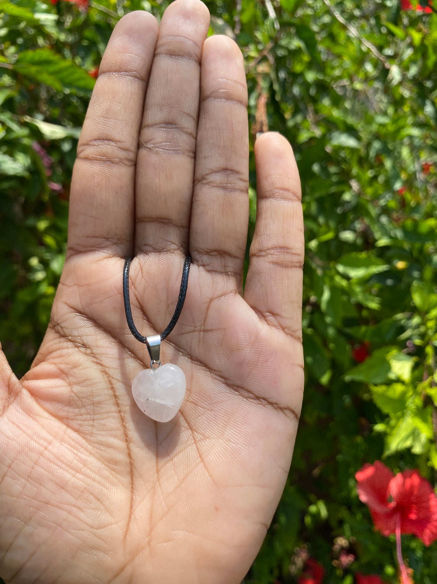 Crystal heart necklaces