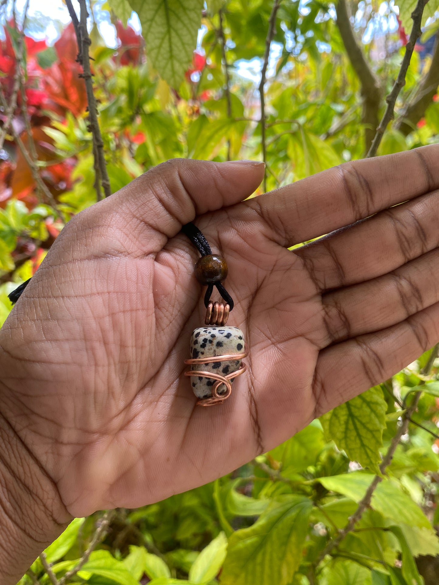 Dalmatian jasper necklace
