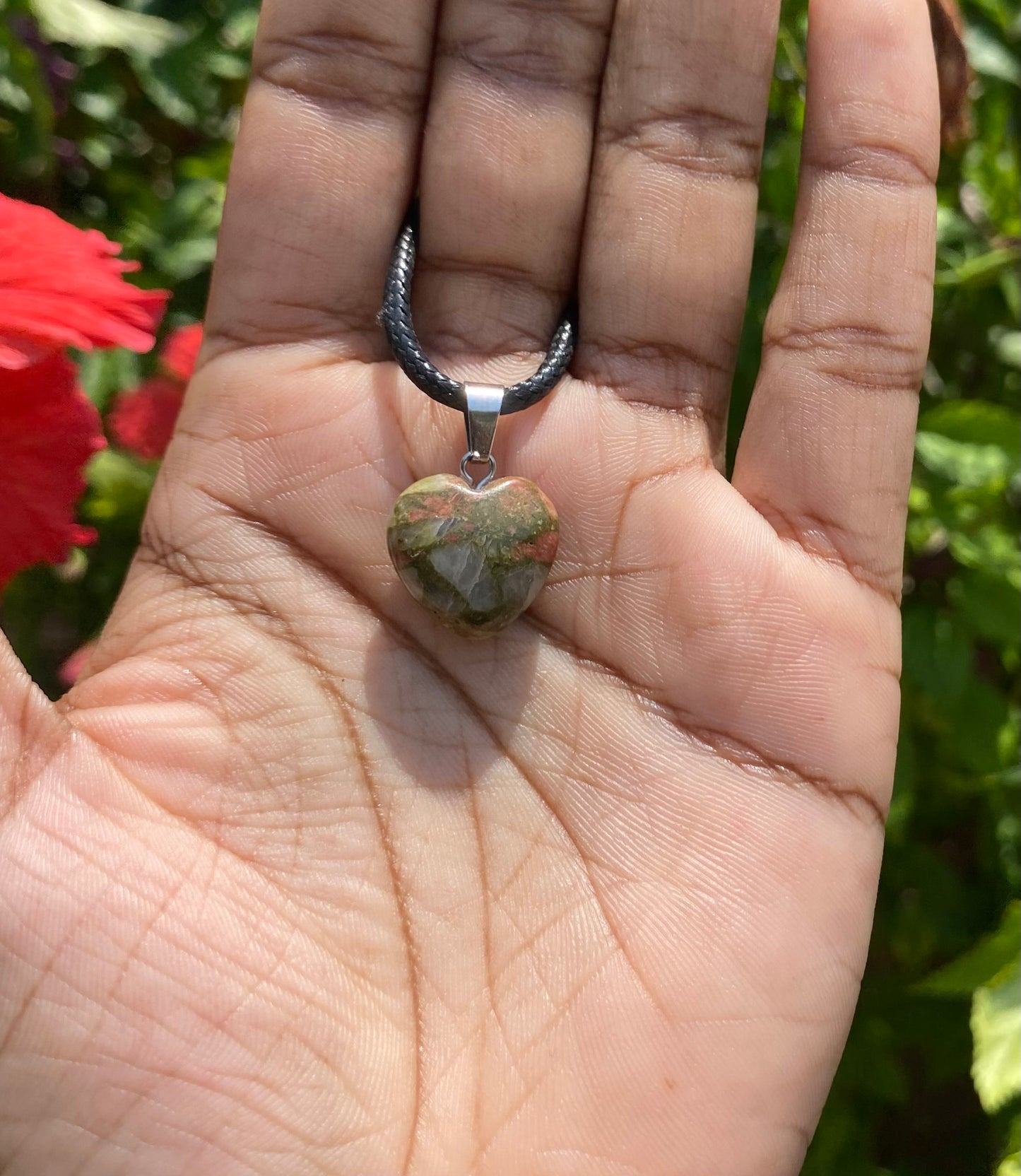 Crystal heart necklaces