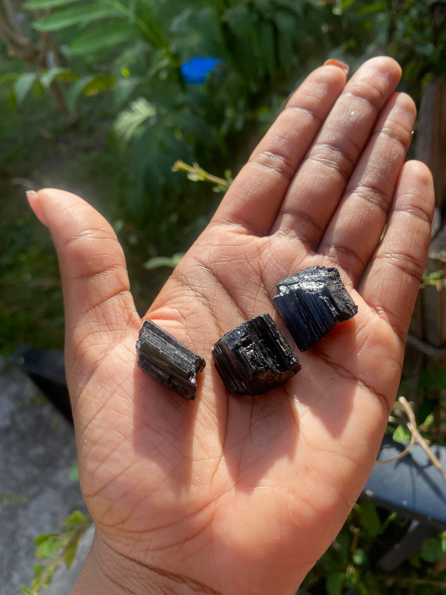 Black tourmaline peices
