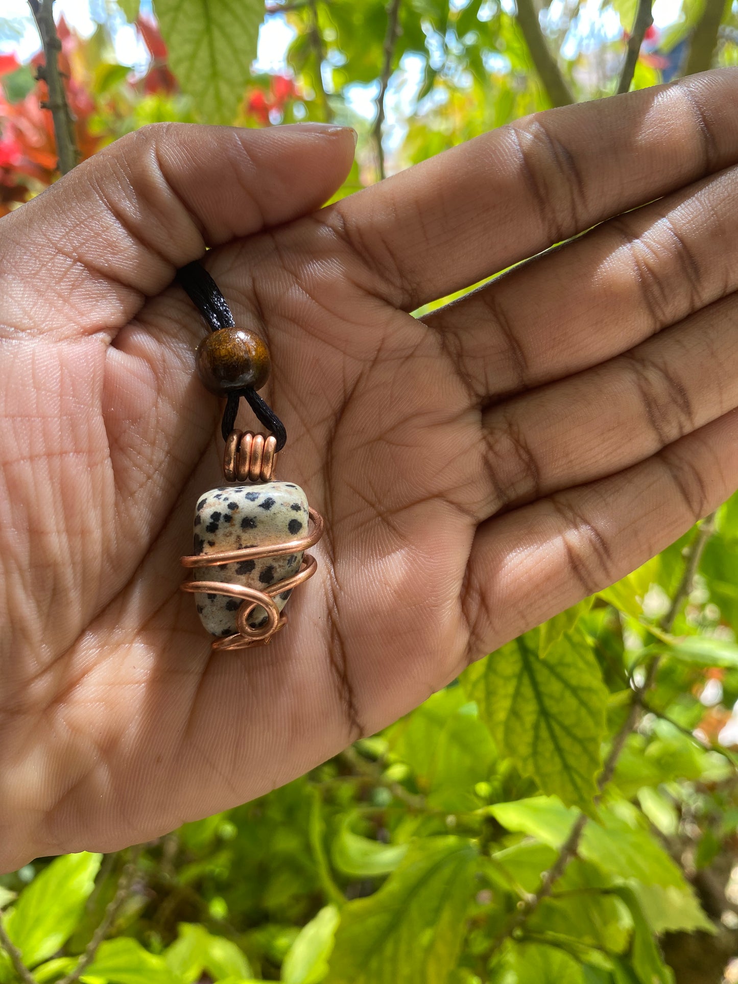 Dalmatian jasper necklace