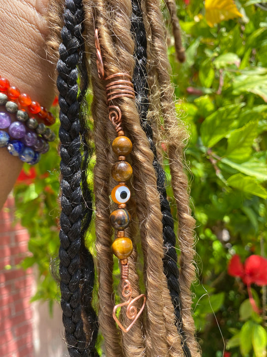 Tigers eye hair cuffs