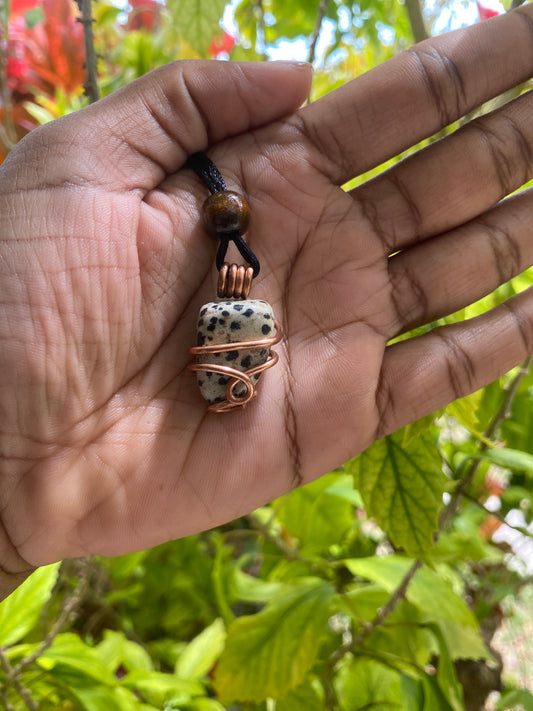 Dalmatian jasper necklace