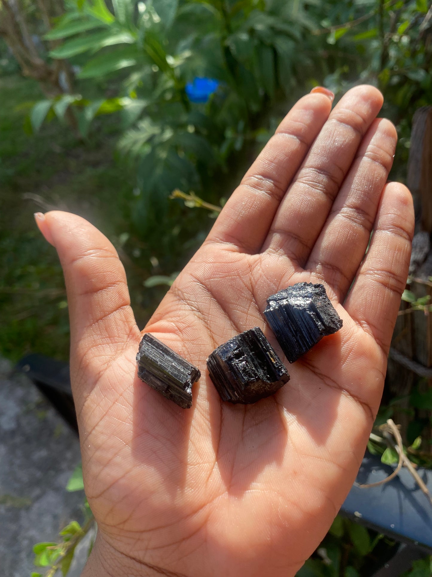 Black tourmaline peices