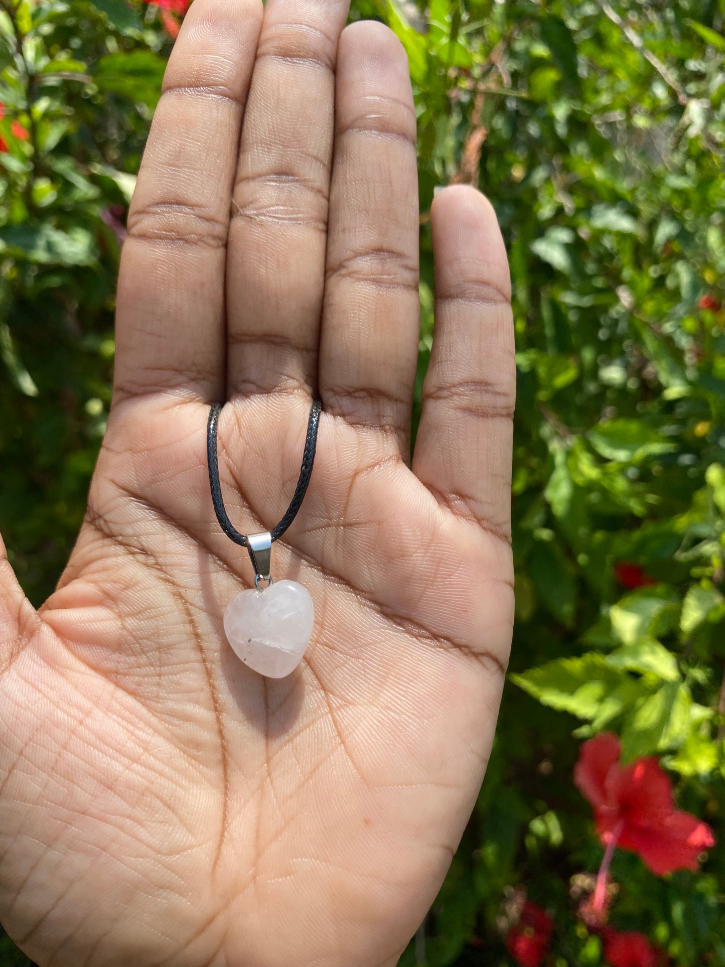 Crystal heart necklaces