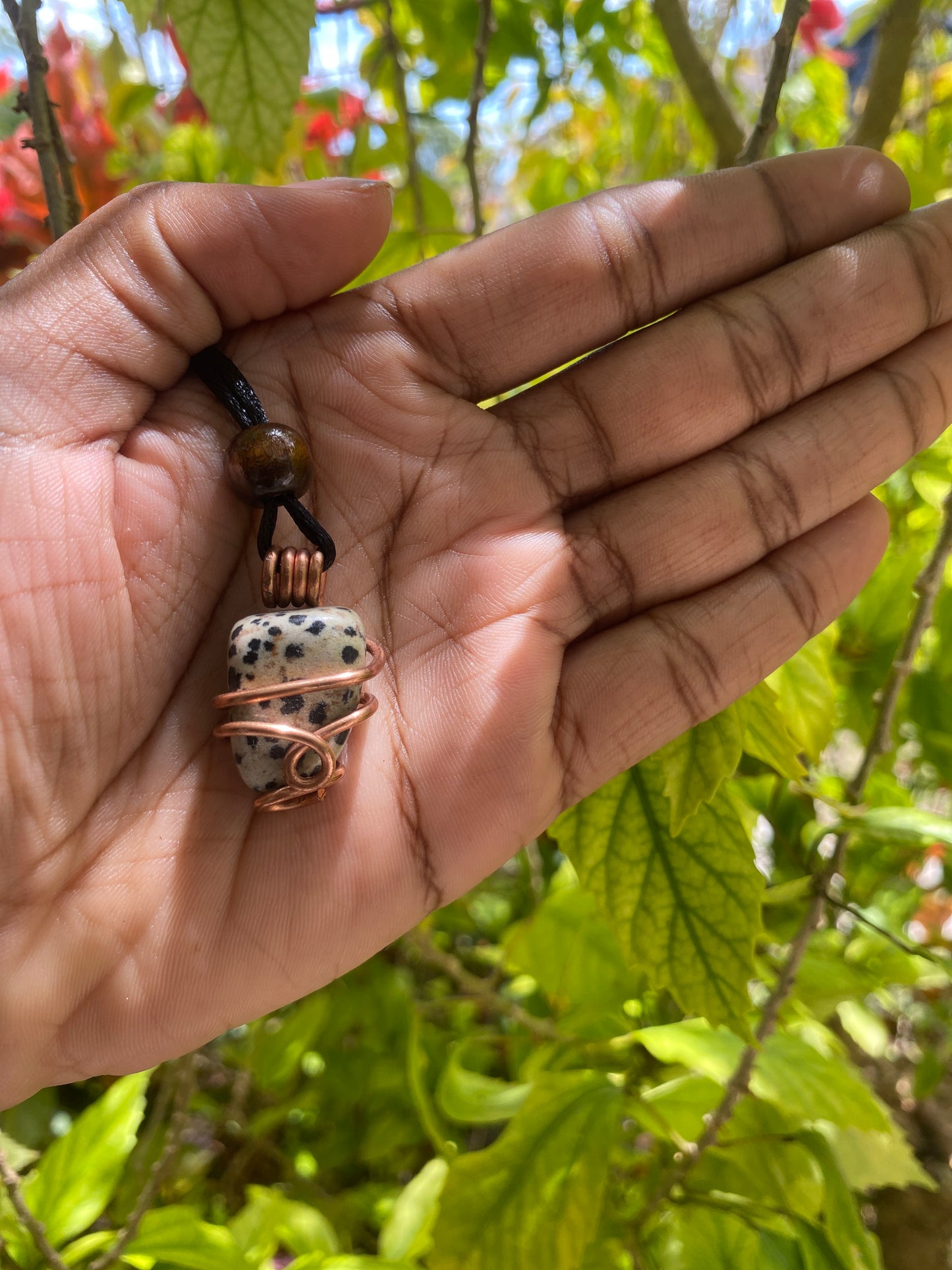 Dalmatian jasper necklace