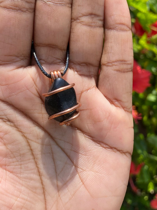 Obsidian pendant
