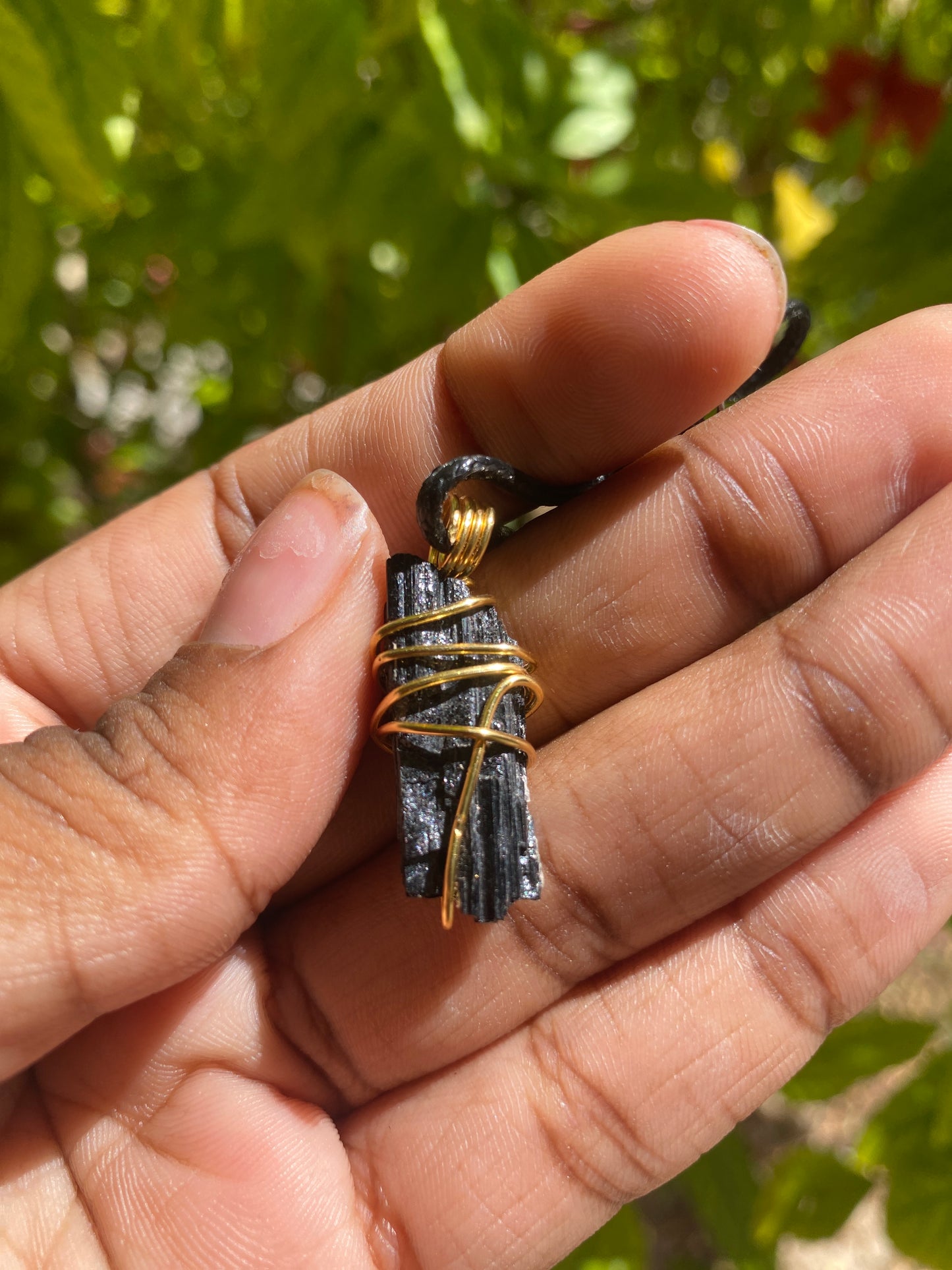 Black Tourmaline necklace A