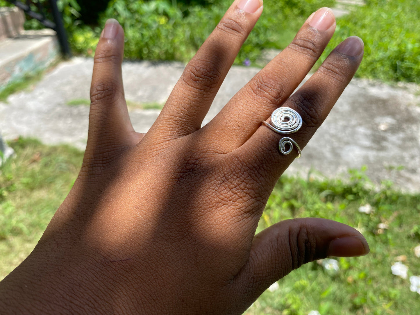 Silver Spiral rings