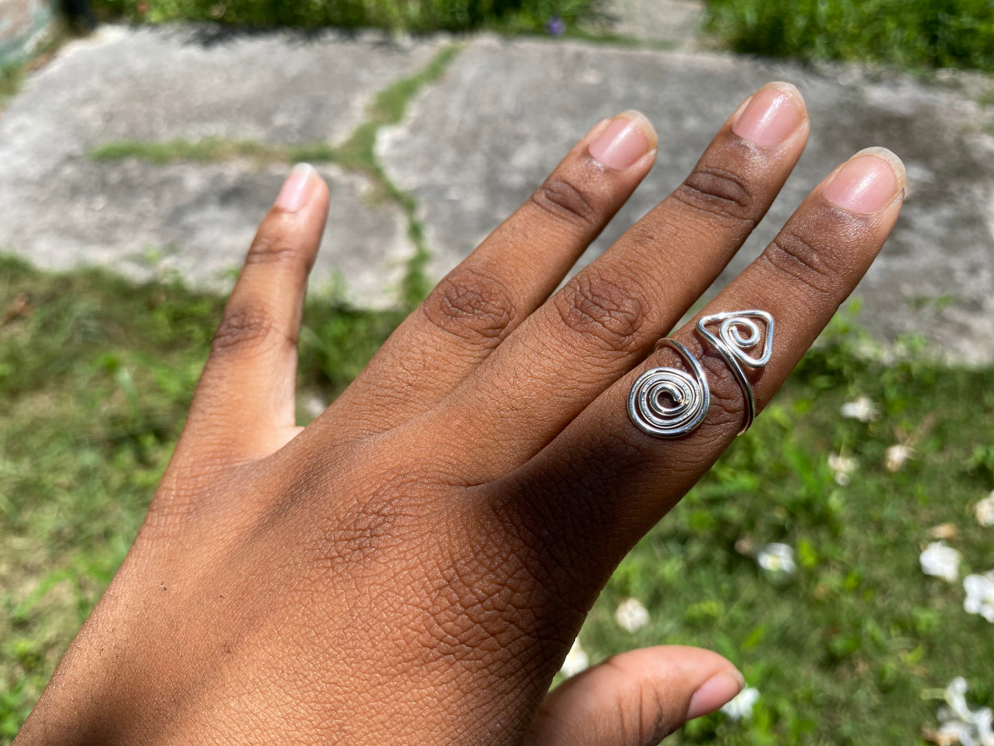 Silver Spiral rings