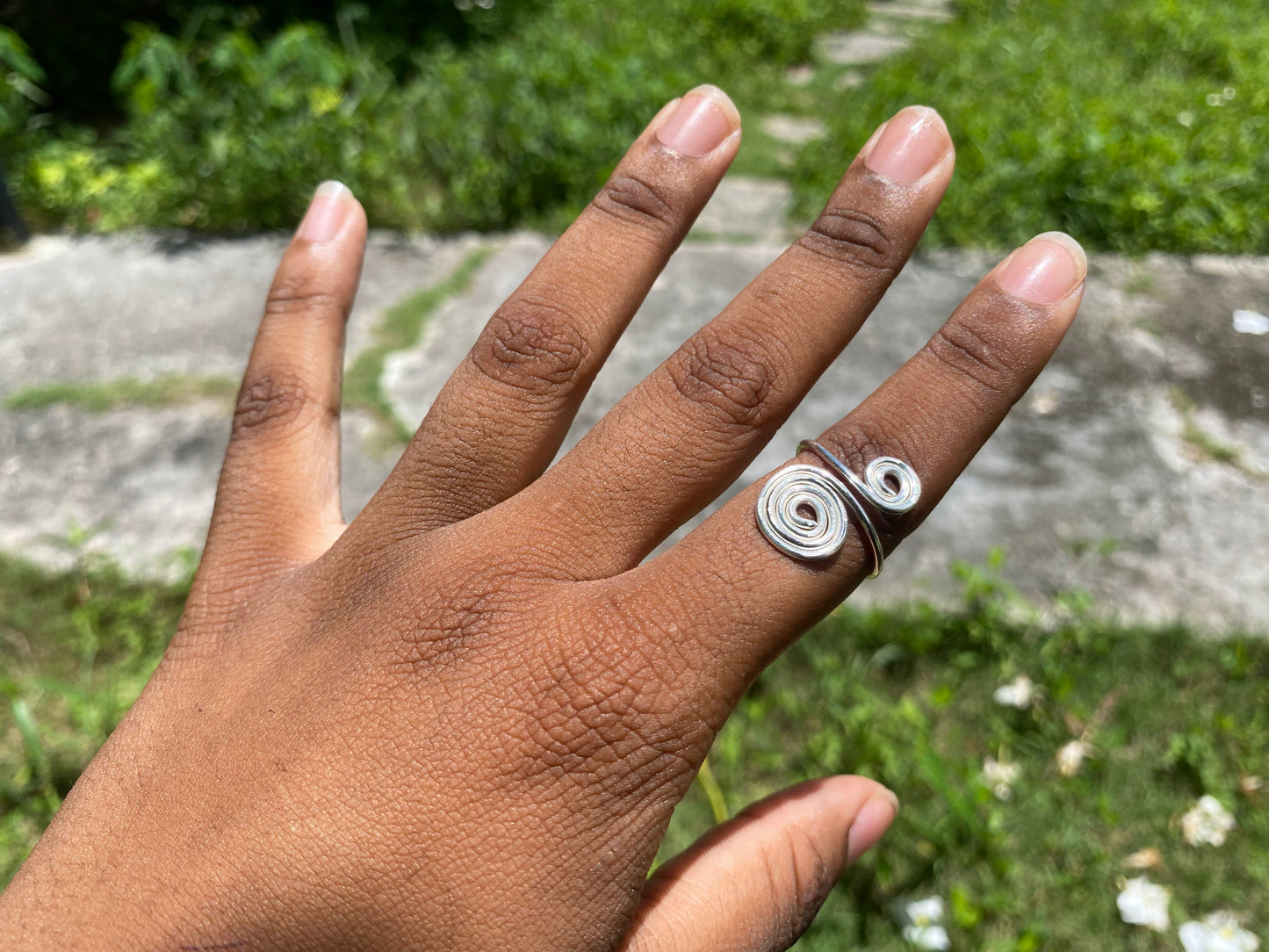 Silver Spiral rings